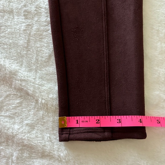 SPANX Faux Suede Leggings In Burgundy Size Small - Picture 16 of 16